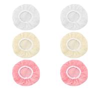 Lotsdonxia 6 Pcs Reusable Bread Proofing Covers - Elasticated Plastic Bowl Covers, 28cm Diameter Airtight Dough Proofing Lids for Sourdough Rising (White, Almond and Pink)