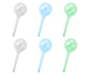Lotsdonxia 6 PCS Self-Watering Spikes - Automatic Drip Irrigation System for Indoor/Outdoor plants, Transparent Leak-Proof Waterers for Flowerpots, Holiday Plant Care (Green/Blue/Clear)
