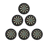 Lotsdonxia 6 Pcs Universal Coasters - Heat Resistant, Scratch Proof Beer Mats, Cork and MDF Non-Slip Drink Coasters for Pubs, Homes (Dartboard）