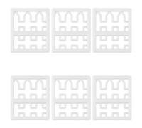 Lotsdonxia 6Pcs Eco-Safe Plastic Fence Fondant Cutters, Reusable Cake & Biscuit Moulds for Baking, Coffee Shop Decor, Non-Stick Border Cutters for Fondant, Cookie & Cake Decorating