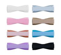 Lotsdonxia 8-Pack Phone Finger Holder Grips, Self-Adhesive Backhand Straps - Multi-Colour, ABS & Elastic Band for Secure One-Handed Use on Smartphones & Tablets