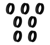Lotsdonxia 8 Pcs Silicone Luggage Wheel Covers for Suitcases - Durable Anti-Scratch & Noise Reduction Spinner Wheel Protector, Black & Blue Options
