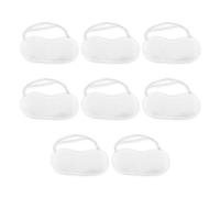 Lotsdonxia 8 Pcs White Eye Masks for Sleeping, DIY Colourable Soft Polyester Blindfolds for Adults, Travel & Party Favours