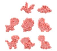 Lotsdonxia 8-Piece Dinosaur Cookie Cutter Set - 3D Dinosaur Shapes for Biscuits, Pastry, and Cake Decorations, Great for Kids’ Birthday Parties