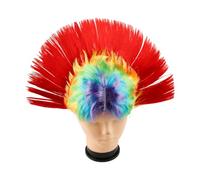 Lotsdonxia 80s Punk Mohican Wig Multi Colour Fancy Dress Costume