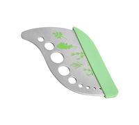 Lotsdonxia 9-Hole Stainless Steel Herb Stripper Efficient Leaf Cutter with Protective Cover Kitchen Tool for Basil Rosemary Thyme Chard Kale Mint (Green)