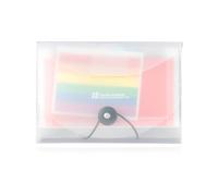 Lotsdonxia A6 Expanding File Folder, Rainbow 13 Pockets Accordion Organiser, Polypropylene Document Holder, Classified Collection Case for Receipts and Study Cards
