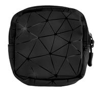 Lotsdonxia Auntie Towel Storage Bag Mesh PU Organize Bag for Portable Use Suitable for Storing Cosmetics, Coin Pouch, Sanitary Napkins（Black）