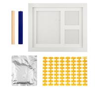 Lotsdonxia Baby Handprint & Footprint Kit, White Wooden Frame - Newborn Keepsake with 72 Letter Number Molds, Mess-Free Clay for Girls & Boys Nursery Decor