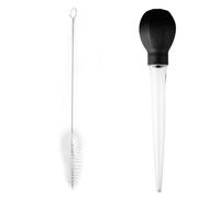 Lotsdonxia Black Dropper Brush Set Rubber-Tipped Suction Tube with Graduated Scale Ideal for Kitchen Cooking of Roasted Turkey Steaks