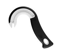Lotsdonxia Black J-Shaped Ring Pull Can Opener - Effortless Kitchen Aid for Weak Hands, Arthritis & Seniors, Durable Plastic & Rubber, Multi-Purpose Bottle & Jar Lid Tool
