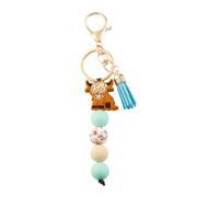 Lotsdonxia Cartoon Image Keychain, Silicone Highland Cow Bag Charms, Cute Little Charms for Decorating Bags, Handbags, Wallets and Cell Phone Cases