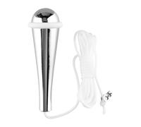 Lotsdonxia Chrome Teardrop Pull Cord Handle - 1.5m Nylon Extension Cord with Bone Clasp, Rust-Resistant Bathroom Light Switch for Ceiling Fans, Toilet Lights and Home Fixtures (White)