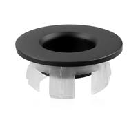 Lotsdonxia Copper Sink Overflow Cover - Replacement Trim Ring for Basin Hole, Stylish Cap for Kitchen & Bathroom Sinks (Black)