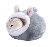 Lotsdonxia Cozy Winter Hamster Nest, Miniature Soft & Warm Pet House, Adorable Sleeping Abode for Tiny Animals（Grey）