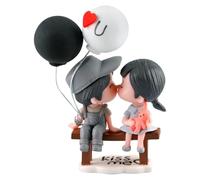 Lotsdonxia Cute Balloon Couple Car Ornament - Durable Car Accessories Rearview Mirror Figurine & Dashboard Decoration, Adorable Gift for Auto Lovers (Grey)