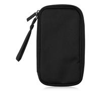 Lotsdonxia Electronics Organizer Bag, Portable Travel Cable Storage Case for Power Bank, Hard Drive, Charger, Cables - Compact Zippered Pouch, Black (1-Pack)