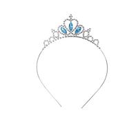 Lotsdonxia Elegant Blue Rhinestone Princess Tiara Crown: A Stunning Hair Accessory Ideal for Girls' Birthday Parties or Weddings - Crystal-Adorned Headband