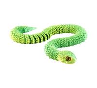 Lotsdonxia Flexible Laser 3D Printed Articulated Snake Fidget Toy -Office/Home Decoration, Animal Model for Stress Relief, ADHD and Autism Sensory Tools (Green)