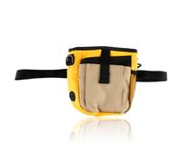 Lotsdonxia Hands-Free Dog Walking Bag, Water-Resistant Polyester Treat Pouch, Adjustable Waist or Shoulder Belt, Fabric for UK Training and Walks (Khaki)