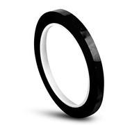 Lotsdonxia Insulation Tape Durable High-Temperature Resistant Self-Adhesive Tape 5mm Width for Grid Marking and Office Graphics Single Roll (Black)
