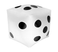 Lotsdonxia Large Inflatable Dice Toys, Measuring 32cm, Ideal for Use as Game Props, Pool Party Favors, and More（White）