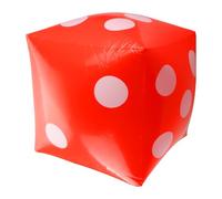 Lotsdonxia Large Inflatable Dice Toys, Measuring 32cm, Ideal for Use as Game Props, Pool Party Favors, and More（Red）