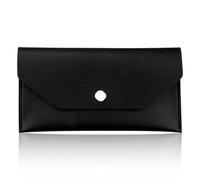 Lotsdonxia Long Unisex PU Leather Cash Wallet - Envelope-Style Organiser for Students & Professionals | Waterproof, Lightweight & Retro Design(Black)