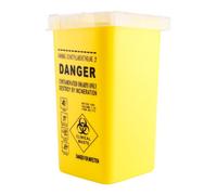 Lotsdonxia Medical Sharps Bin 1L - Secure Travel Design, Sharp Object Storage Box, Yellow Safety Needle Disposal Container with Locking Lid, Clinical & Tattoo Use