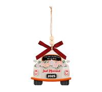Lotsdonxia Mr and Mrs Wedding Ornament - Car-Shaped Decoration, Rustic Wooden Hanging Keepsake for Newlyweds, Engaged Couples, Bridal Shower Gift or Christmas Home Décor (2025)