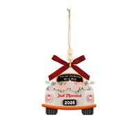 Lotsdonxia Mr and Mrs Wedding Ornament - Car-Shaped Decoration, Rustic Wooden Hanging Keepsake for Newlyweds, Engaged Couples, Bridal Shower Gift or Christmas Home Décor (2026)