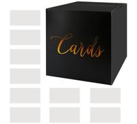 Lotsdonxia Multi-Purpose Black Card Box - Weddings, Graduations, and Celebrations, Elegant Anniversaries and Birthdays Gift Holder for Greeting Cards and Balloons