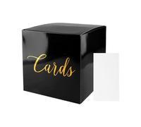 Lotsdonxia Party Favor Organizer, Black Paper Wedding Vote Greeting Card Message and Confession White Balloon Box for Valentine's Day, Birthday and Wedding