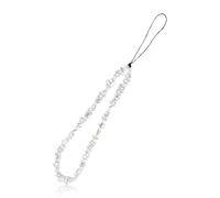 Lotsdonxia Pearl Beaded Phone Charm Strap, Anti-Loss Camera Wrist Chain Lanyard for Women, Acrylic & Nylon, Multi-Purpose Gadget Accessory