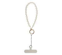 Lotsdonxia Pearl Phone Charm Strap, Elegant Beaded Lanyard Chain, Secure Anti-Lost Wrist Accessory, Versatile for Bags, Keys and Wallets, Gift for Her (Gold)