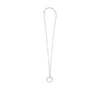 Lotsdonxia Personalized Engraved Ring Pendant Necklace, Inside and Outside Pattern Neck Ornament, Alloy Fantasy Movie Inspired Jewelry Gift for Girls and Men (Gold)