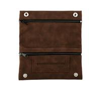 Lotsdonxia Premium Leather Tobacco Pouch - Handmade Suede Cigarette Case, Waterproof Portable Tobacco Bag, Smoking Accessories for Father's Day Gift (Brown)