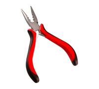 Lotsdonxia Professional Hair Extension Pliers - 3-Hole Stainless Steel Micro Ring Beauty Tool for Hair Extensions Application & Removal, Non-Slip Grip for Nano Links, Fusion Bonds (Red and Black)