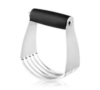 Lotsdonxia Professional Stirring Powder Cutter - Dough Blender, Heavy-Duty Stainless Steel Baking Tool for Pies, Biscuits, Scones with Comfort Grip, Dishwasher Safe (Black)
