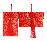Lotsdonxia Red Envelopes with Chinese Elements Lucky Money Pockets Elegant Greeting Gift for Chinese New Year, Wedding, Gift Giving, and Special Occasions