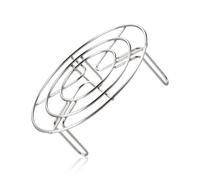 Lotsdonxia Round Air Fryer Rack - Stainless Steel Multi-Purpose Cooking Rack for Steaming, Baking & Cooling (15cm)