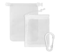 Lotsdonxia Shower Soap Bag, Nylon Material Multifunctional Waterproof and Leak-Proof Travel Wash Bath Soap Organizer, Suitable for Home, Business, Travel and Other Scenarios(White)