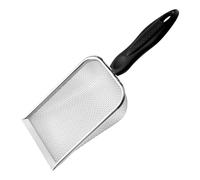 Lotsdonxia Stainless Steel Litter Scoop - Easy to Clean Durable Residue Shovels Pet Litter Cleaner for Cats, Hamsters, and Small Pets (Black)