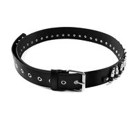 Lotsdonxia Studded Rivet Belt - Black Punk Bullet Y2K Style Belt Adjustable Unisex Waist Belt for Jeans, Dresses, and Everyday Outfits