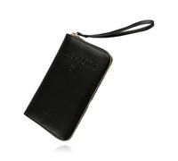 Lotsdonxia Travel Wallet, PU Leather Passport Holder with RFID Blocking, Zipped Closure, Multi-Slot Organiser, Compact Size 11 × 15.5 × 3 cm, Black, for Holiday and Business Trips