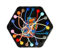 Lotsdonxia Twisted Rope Puzzle Game - Brain Teaser Knot Untying Challenge Toy, Strategic Board Puzzle for Kids and Adults, Educational Family Games for Logical Thinking Development