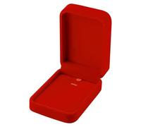 Lotsdonxia Velvet Necklace Box - Jewellery Storage Case for Pendants & Necklaces Box for Weddings, Birthdays, Engagements & Special Occasions (Red)