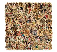 Lotsdonxia Vintage Sailing Seaman Graffiti Sticker Set - 100pcs Waterproof Stickers for Luggage, Boxes, Cups, Skateboards & DIY Decoration