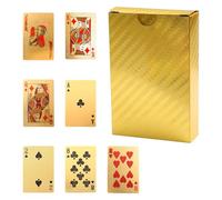 Lotsdonxia Waterproof Novelty Gold-Glinting Poker Cards - A Set of Premium Gold Playing Cards for Games, Tricks, and Party Accessories