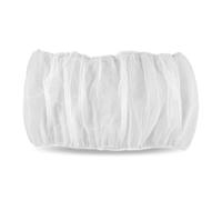 Lotsdonxia White Bird Cage Net Cover, Stretchy Polyester Seed Catcher Skirt - Ventilated Dustproof Mesh for Small to Large Bird Cages